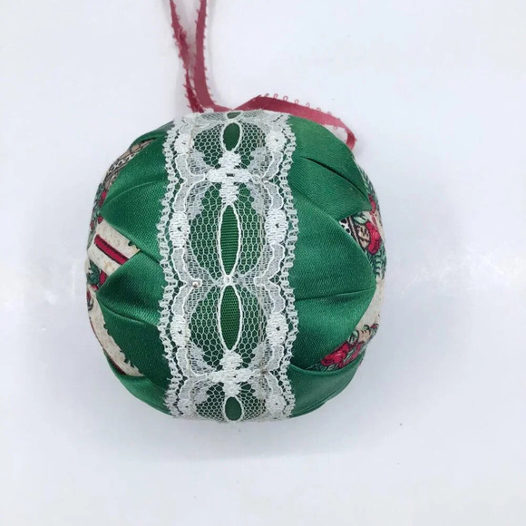 Handmade VTG Quilted Christmas Ornaments Red Green Star Cottagecore Farmhouse - Picture 5 of 10